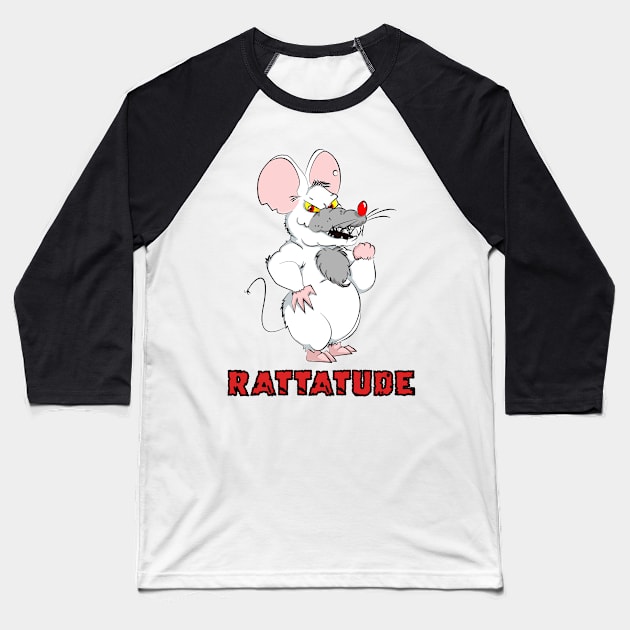 Rattatude Baseball T-Shirt by ThePieLord